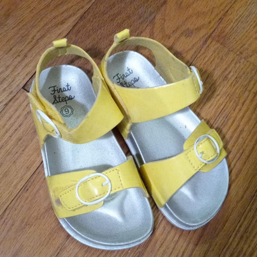 First steps yellow sandals